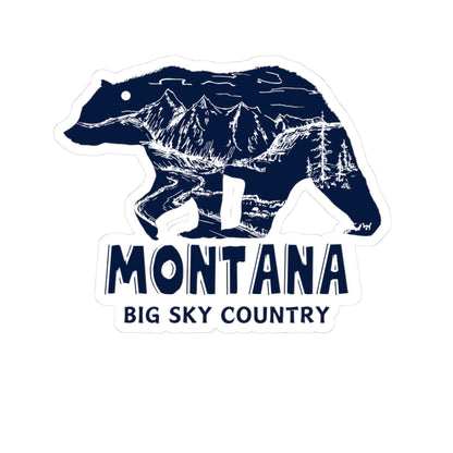 Montana Bear -  Kiss Cut Stickers